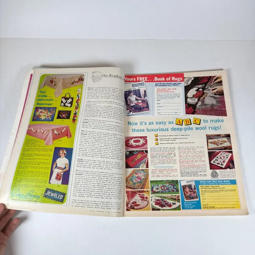 Vintage McCall's Needlework & Crafts Magazine Spring Summer 1970 Knitting Sewing